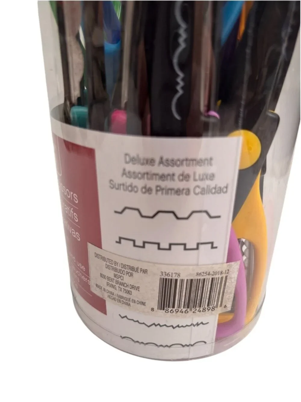 Craft Smart Decorative Scissors Assorted Colors 12-Piece Set 6.5 Inch For Left &